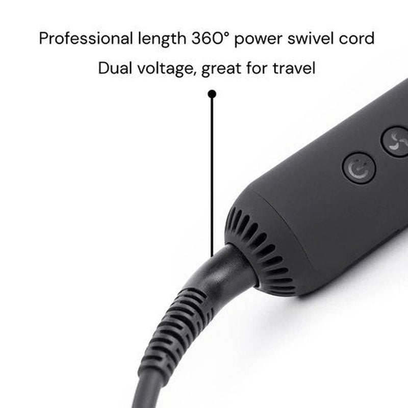 L'ANGE HAIR Le Duo Standard 360° Airflow Styler | 2-in-1 Curling Wand & Titanium Flat Iron Hair Straightener | Professional Hair Curler with Cooling Air Vents | Dual Voltage & Adjustable Temp (Black)