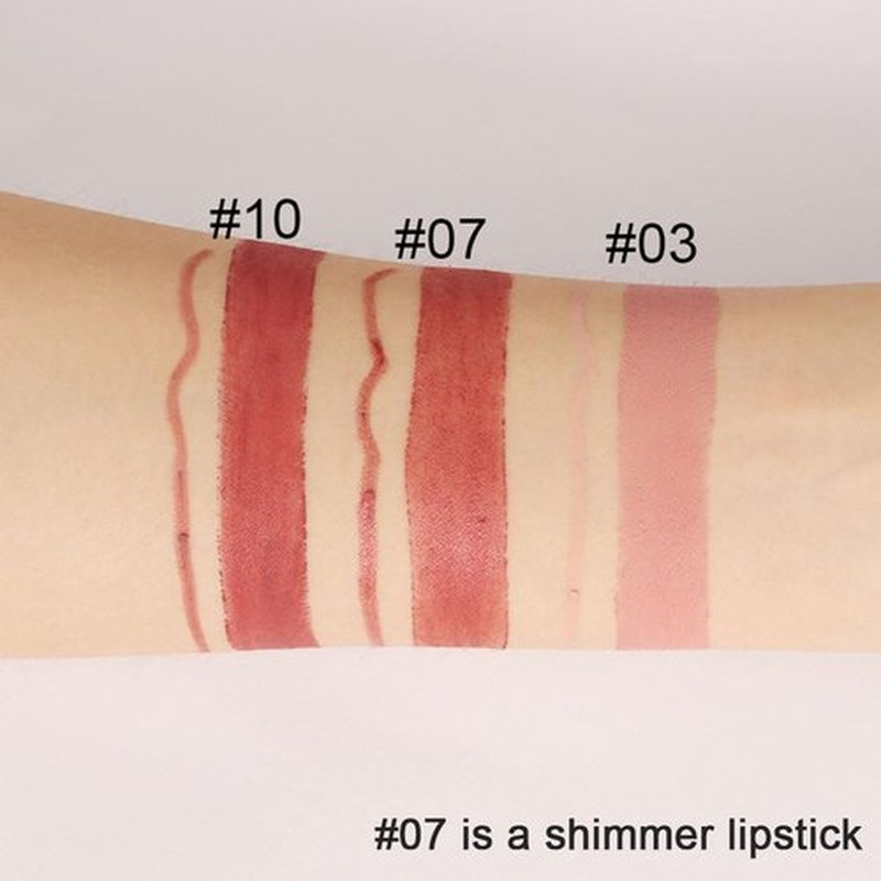 2 in 1 Rose Gold Matte Lip Liner & Lipstick Combination, DNM Metallic Dual Ended Lipstick, Lip Liner, Lip Gloss, 24 Hour all Day Long-Lasting Waterproof Lipliners Pencil for Women Lip Makeup Gift 07#