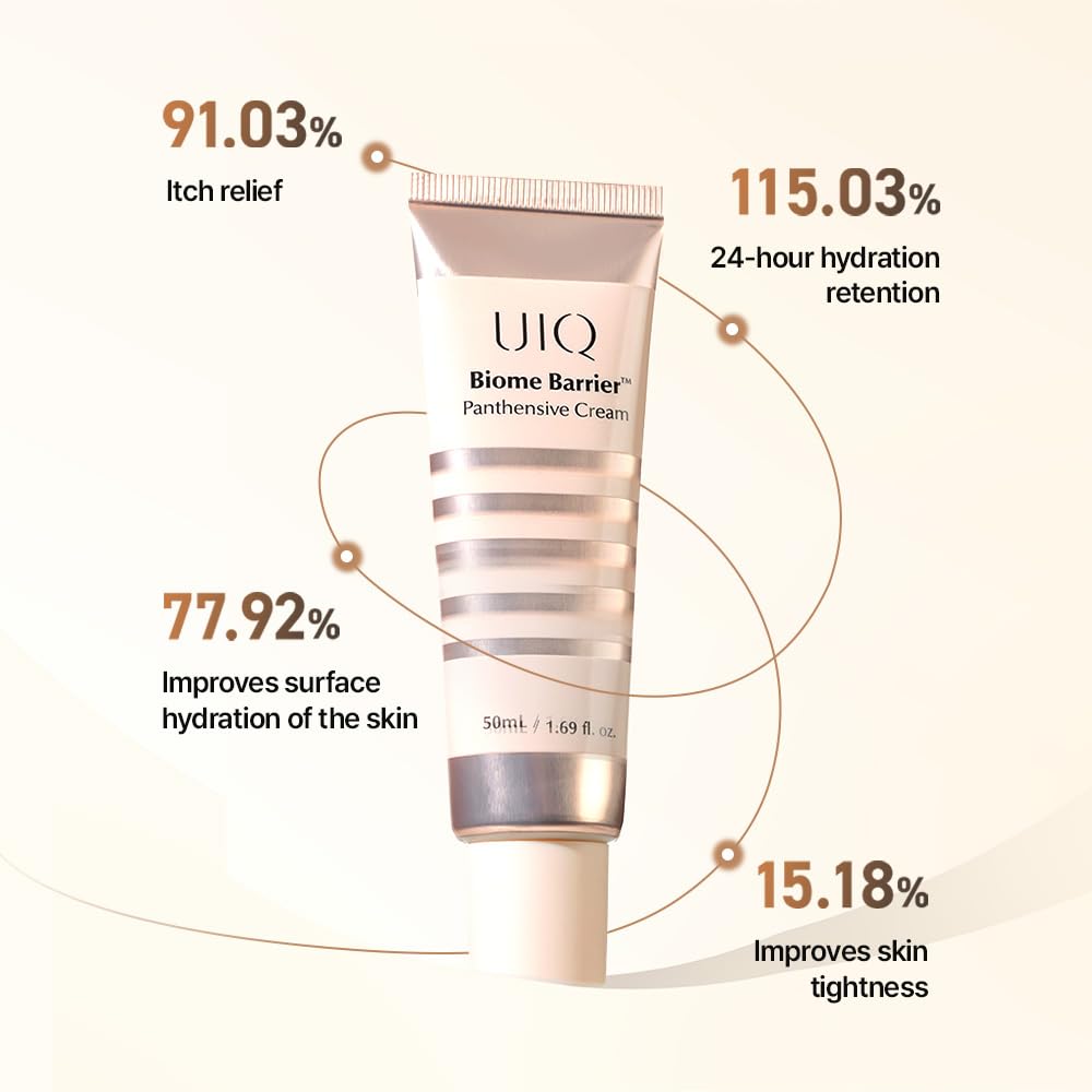 UIQ Biome Barrier Panthensive Cream, Intensive Ceramide & Dexpanthenol Face Moisturizer, Deep Hydration & Soothing Care, 50ml / 1.69 fl.oz