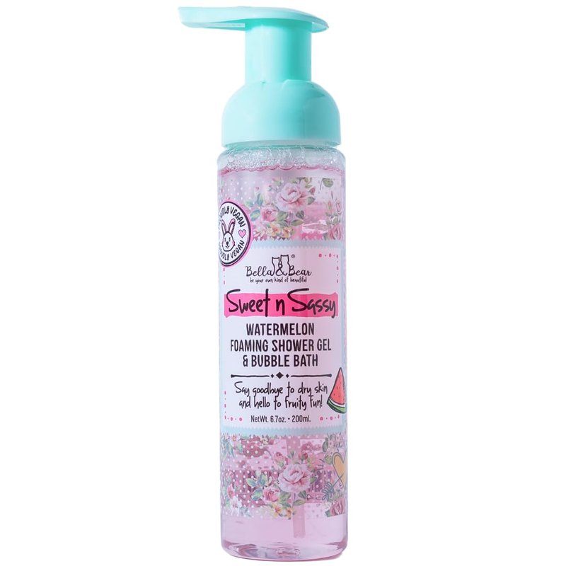 Sweet 'n' Sassy Watermelon Bath & Body Gift Set - Foaming Shower Gel, Bubble Bath, Scrubs & Lip Butter | Perfect Gifts for Women