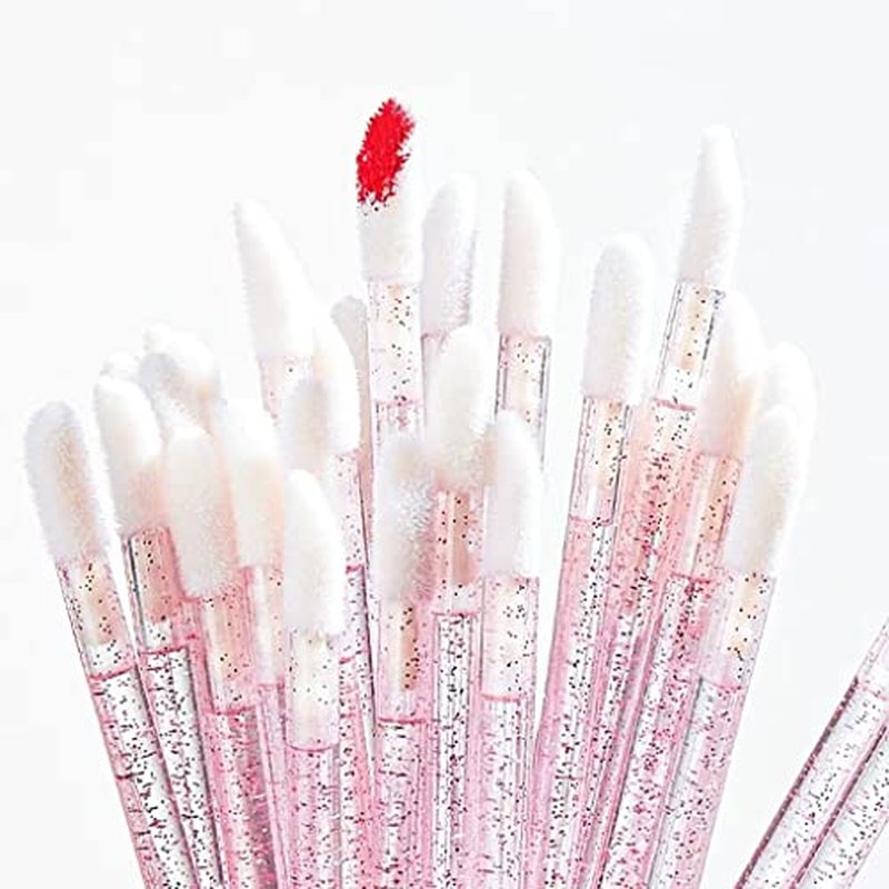 YSAFAI 600 Pieces Crystal Lip Brush Disposable Lip Gloss Wands Lipstick Applicator