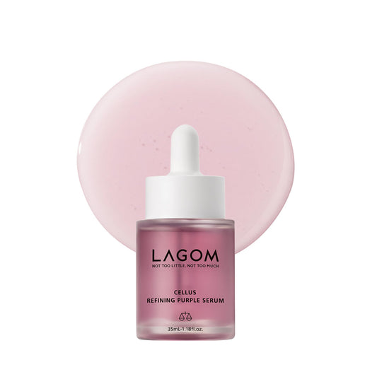 LAGOM Cellus Refining Purple Serum, 10% Azelaic Acid, Ceramide&Panthenol, Herb Extract, Sensitive skin, Redness Soothing, Spot Care, Korean Skincare 1.18 Fl Oz
