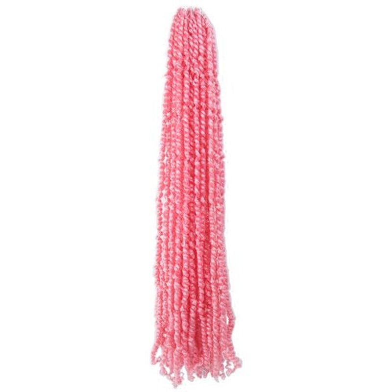 LOCSBYHAND 30 Inch Long Pre-looped/twisted Passion Twist Crochet Hair 4 Packs for Mixed-color Using (4 Packs, Pink)