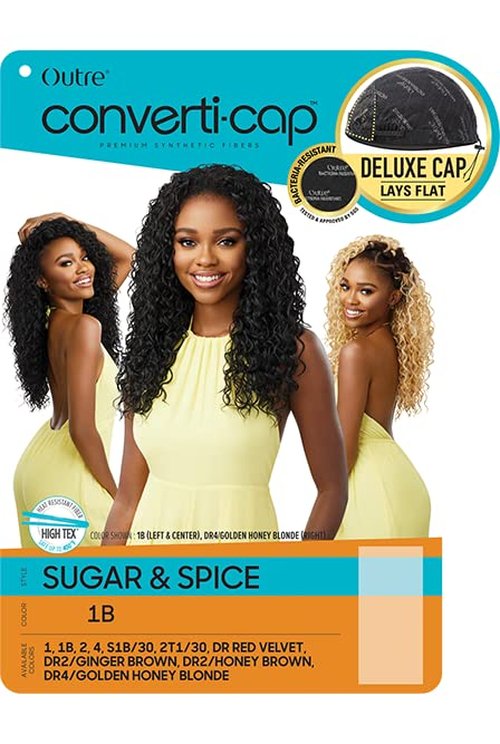 Outre Converti Cap Synthetic Wig - SUGAR & SPICE (1B Off Black)