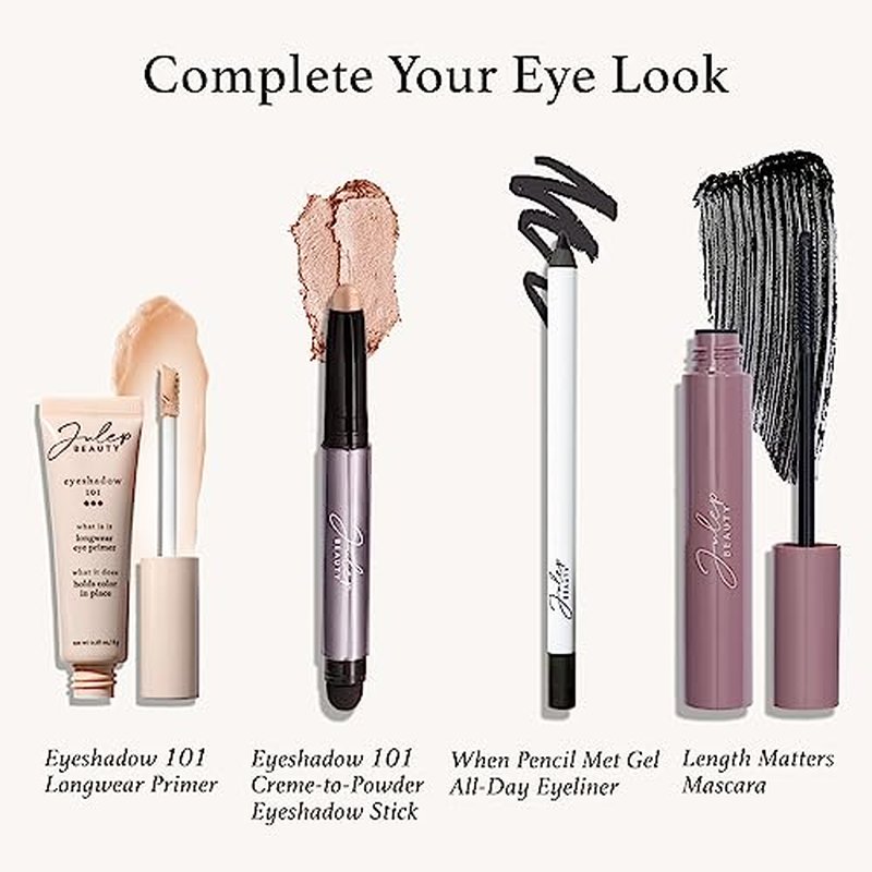 Julep Eyeshadow 101 Crème-to-Powder Waterproof Eyeshadow Stick – Midnight Blue Shimmer – Long-Lasting, Crease-Proof, Deep Navy Blue Cream Eyeshadow with Built-in Smudger