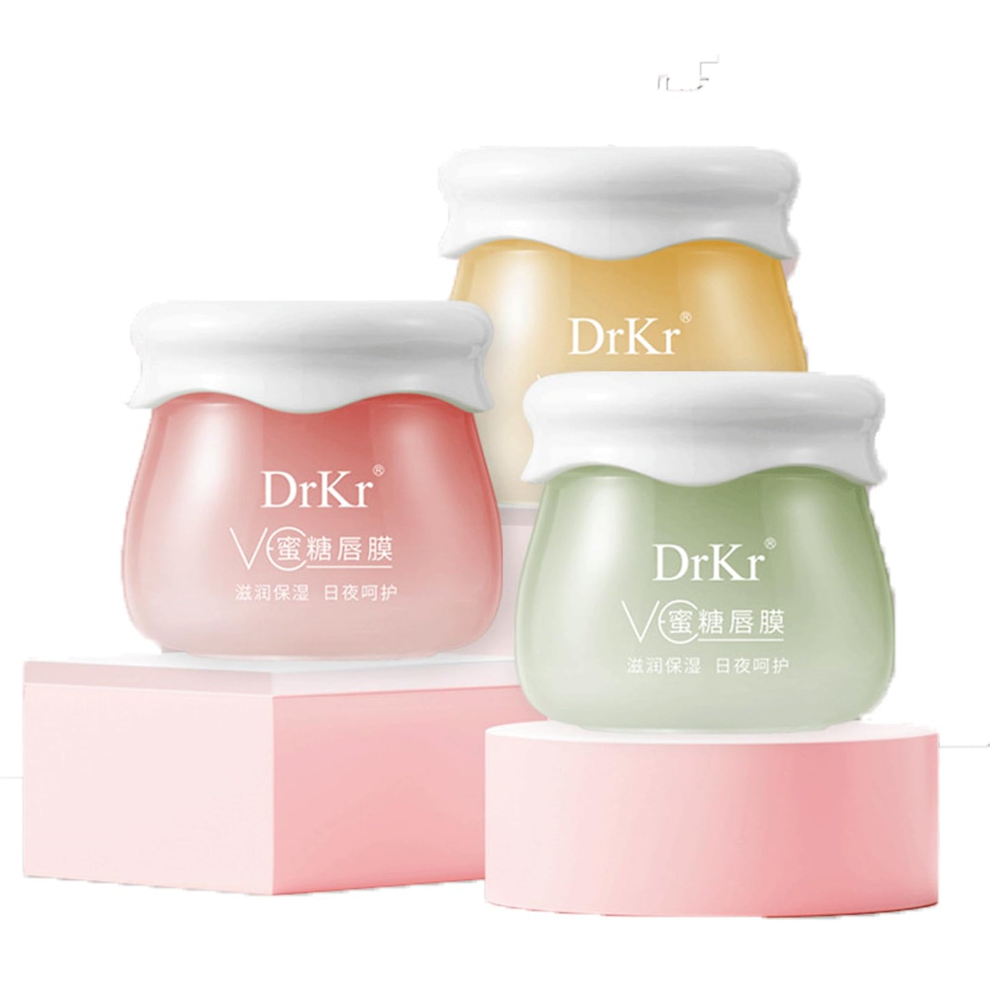 Gireatick 3PCS Lip Sleeping Mask Set, Day and Night Repair Lip Balm, Fades Lip Lines, Brighten Color, Deep Hydration, Lip Moisturiser for Dry Chapped Peeling Cracked Lips