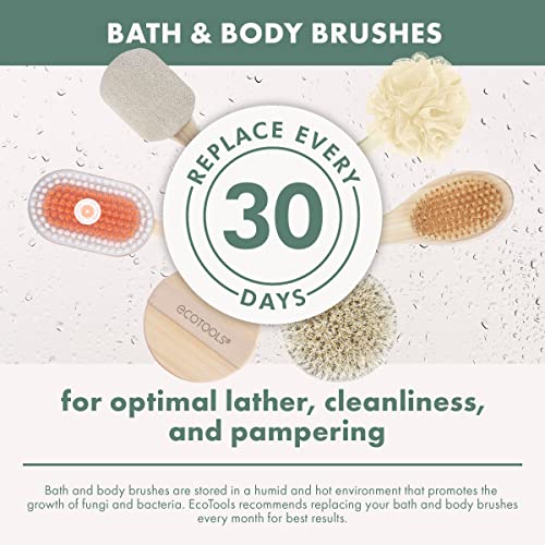 EcoTools Deep Cleansing Facial Brush, Manual Facial Cleansing Brush Exfoliates & Deeply Cleanses, Remove Makeup & Dry Skin, Eco-Friendly Face Brush for Cleansing, Color May Vary, 1 Count
