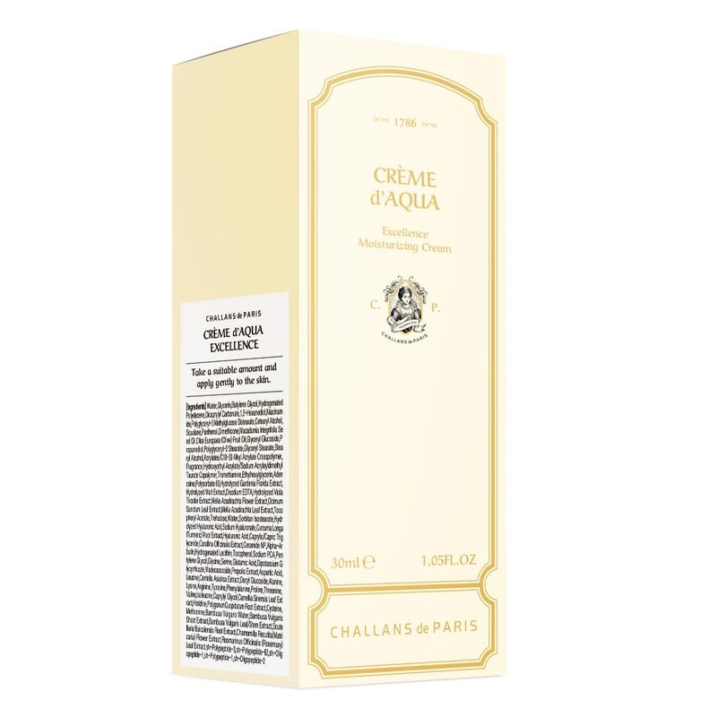 Hydrating Moisture-Balance Cream - Paris Crème d’Aqua Excellence for Smooth, Refreshed Skin | Lightweight & Fast-Absorbing, 1.01 fl oz