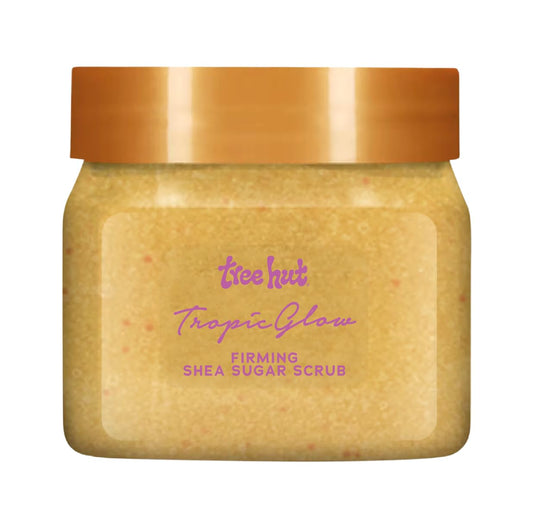 Tree Hut Mini Tropic Glow Shea Sugar Scrub - Exfoliating & Hydrating Body Scrub for Smooth Skin | Vegan, 3.4 oz