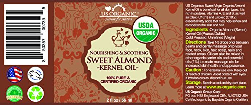 US Organic 100% Pure Lemongrass Essential Oil, USDA Certified Organic, Extracted by Steam Distillation Method, for Hair, Nail Polish Remover, Bees Attraction, and More. 15 ml