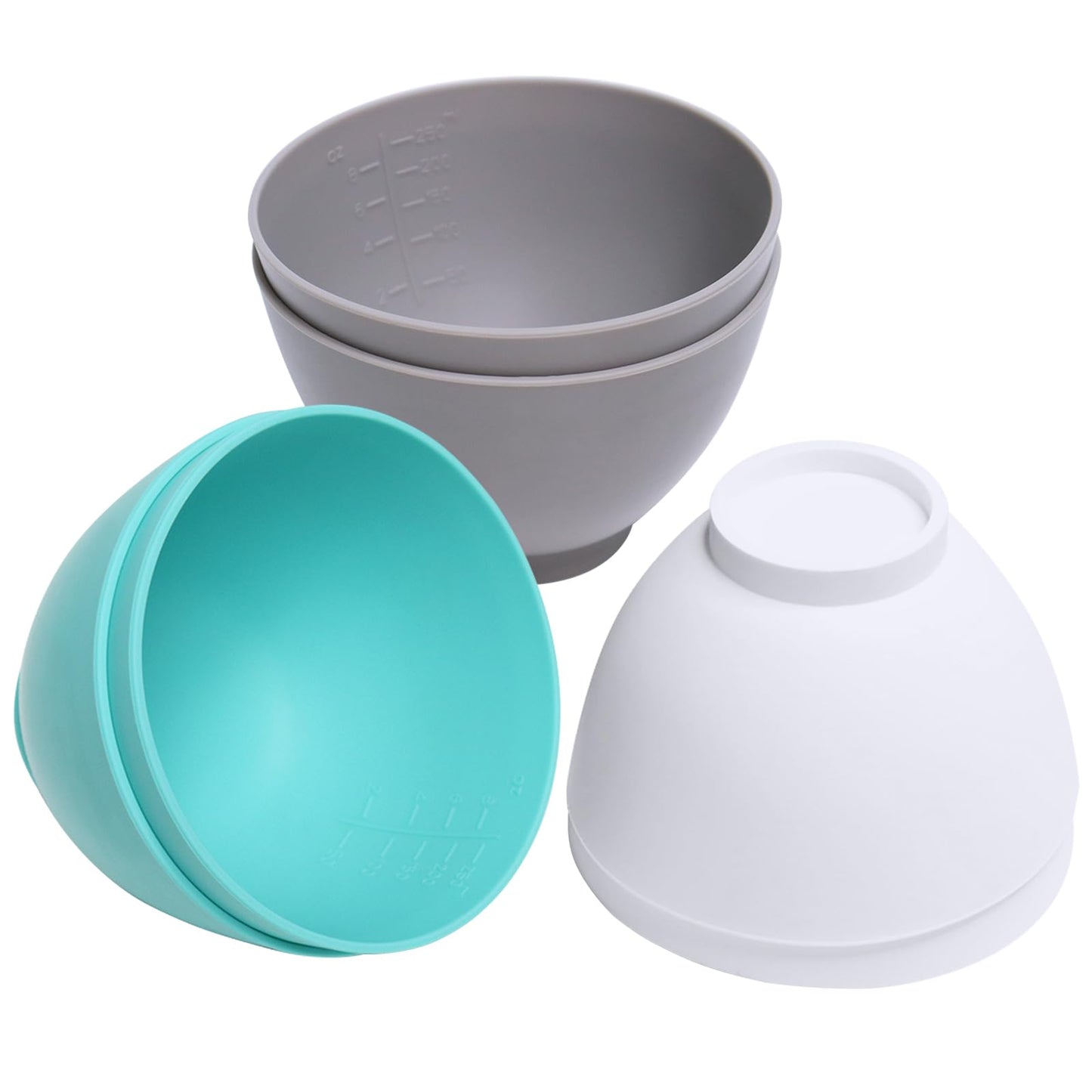 Goalfly 6 Pcs Small Silicone Mixing Bowl (4.1 x 2.7 inches), Mixing Bowl Set for Facial Mask, Reusable Condiment Bowls, Esthetician Bowls, Silicone Bowls for Melting Chocolate