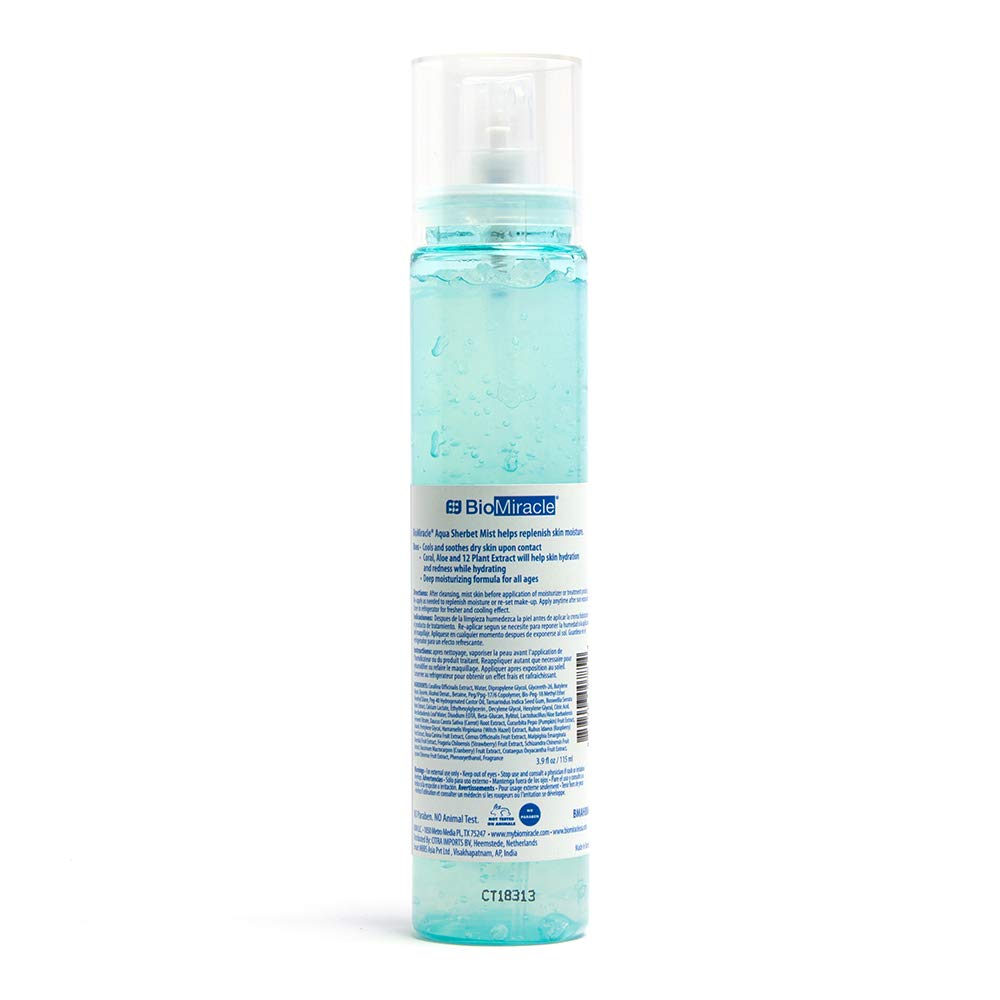 BioMiracle Aqua Hydro-Boost Soothing Sherbet Mist, Face Mist Hydrating Spray, Aqua Cool, for All Skin Types