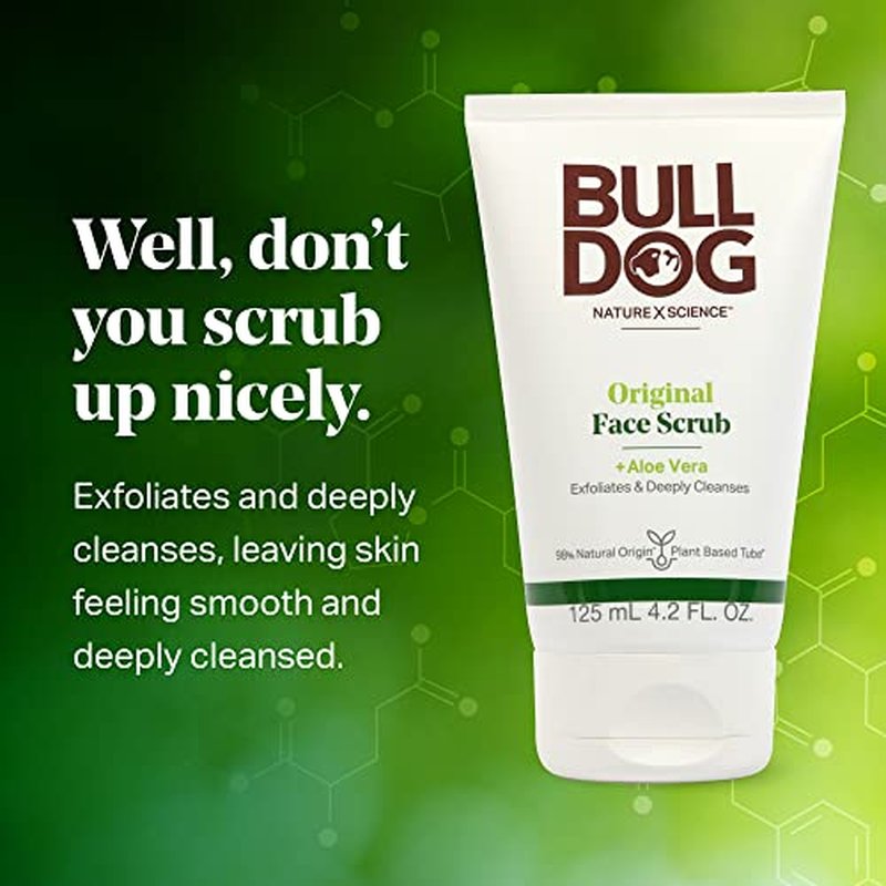 Bulldog Mens Skincare and Grooming Original Face Scrub, 4.2 Fluid Ounce - Pack of 2