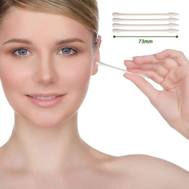 800 Pieces Cotton Swabs, Round Pointed Tipped with Paper Stick, Quality Cotton Heads- Sturdy Handle - Multipurpose, 4 Packs, 200 Pieces 1 Pack