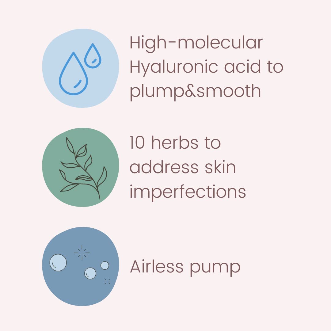 Hyakkaso Hyaluronic Acid Herbal Serum, Mini Toner&Soap Set, High Moisturizing and Acne Care, Japanese Skincare, 30ml (1.01 fl Oz)