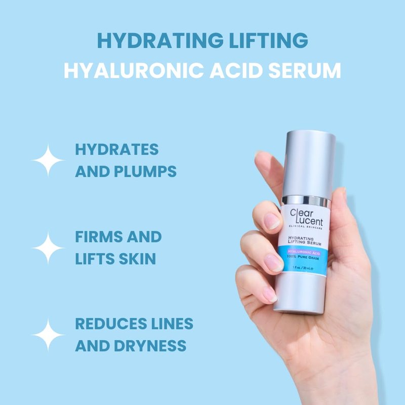 Hyaluronic Acid Serum - Dual-Molecule Pure-Grade HA with Copper, Magnesium & Zinc | Plumping & Firming Face Serum, 1 fl oz