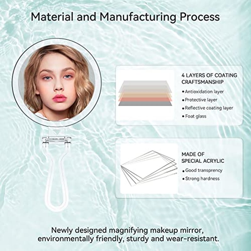 B Beauty Planet 30X Magnifying Mirror for Travel with Handle, Double-Sided 1X/30X Magnification Hand Mirror for Makeup