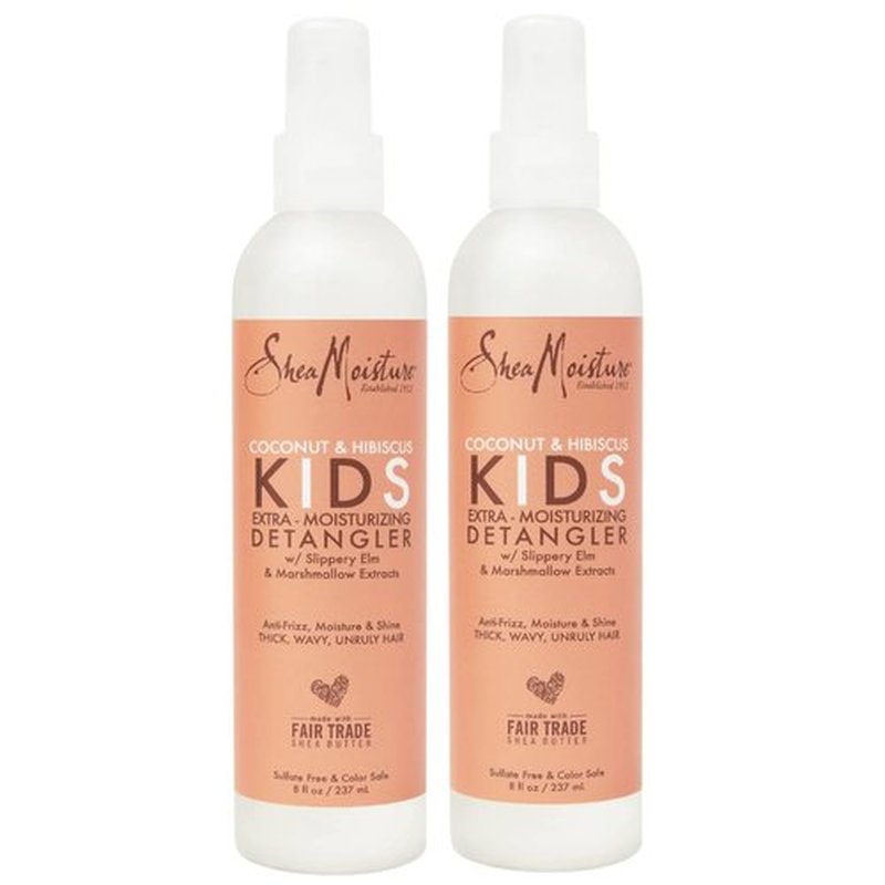 HAIR DETANGLER SPRAY FOR KIDS: Formulated with certified organic coconut oil and shea butter, this detangling spray is the perfect solution for managing your child’s wild, unruly hair.