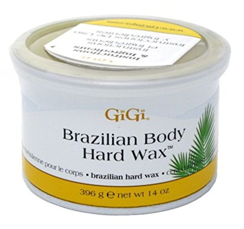 GiGi Brazilian Body Hard Wax – No Strip Wax for Brazilian Waxing, Hair Removal Wax for Sensitive Areas, 14 oz
