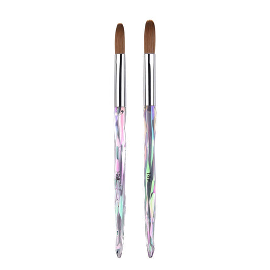 Rolabling Nail Art Brush Acrylic Brush Nail Pen with Symphony Diamond Handle Manicure Design Nail Art Tool (Set-3)