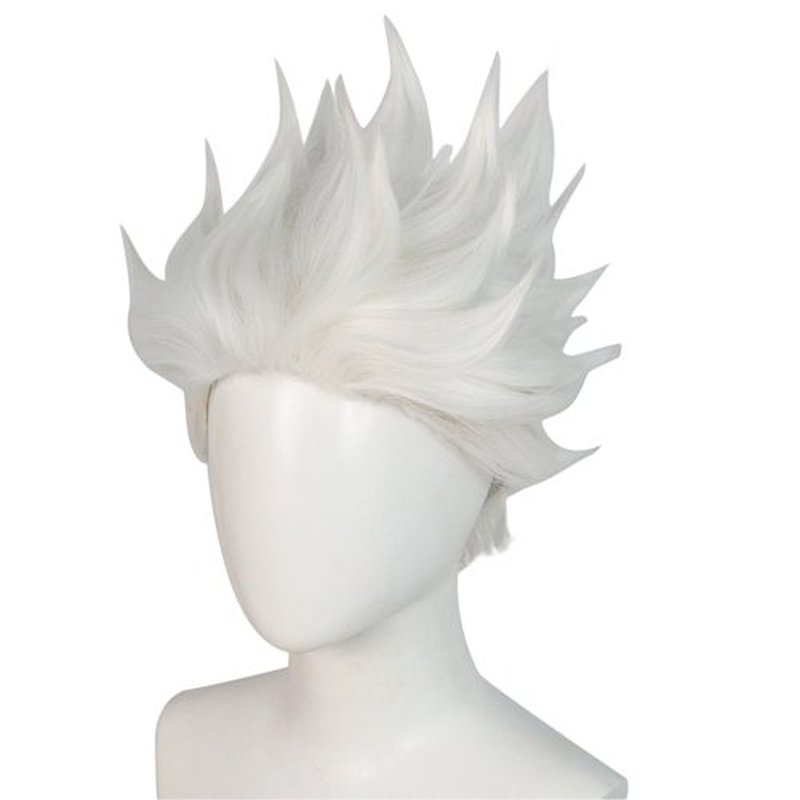 Soyusunny Spiky Cosplay Wigs Halloween Party Costume for Women Men (White)