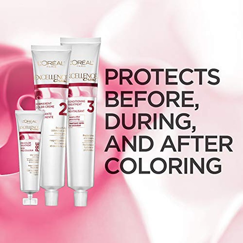 L'Oreal Paris Excellence Creme Permanent Hair Color, 4M Dark Mahogany Red (Pack of 3)