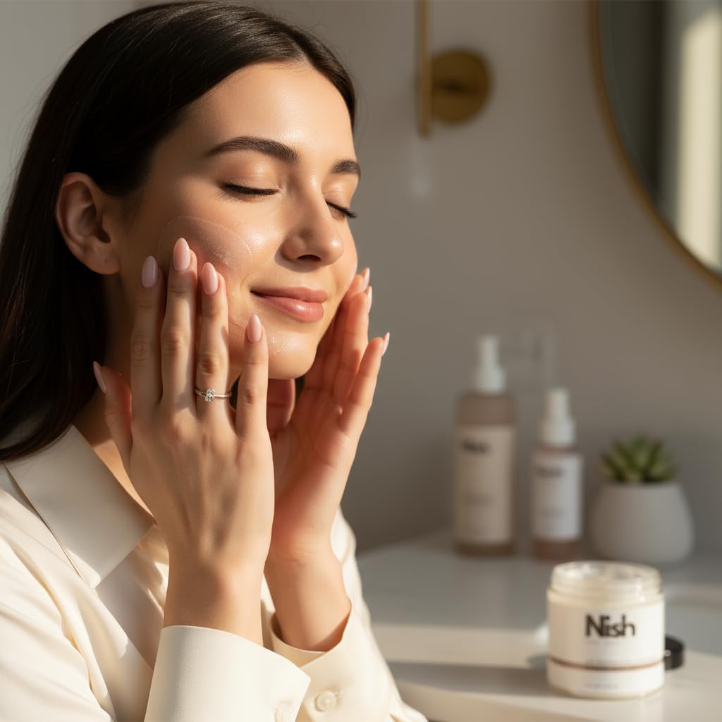 NISH body care Dream Crème - Overnight hydrating recovery crème, delivers intense hydration, restores skin while you sleep, fragrance free, non toxic, vegan & cruelty free.(4 oz.)