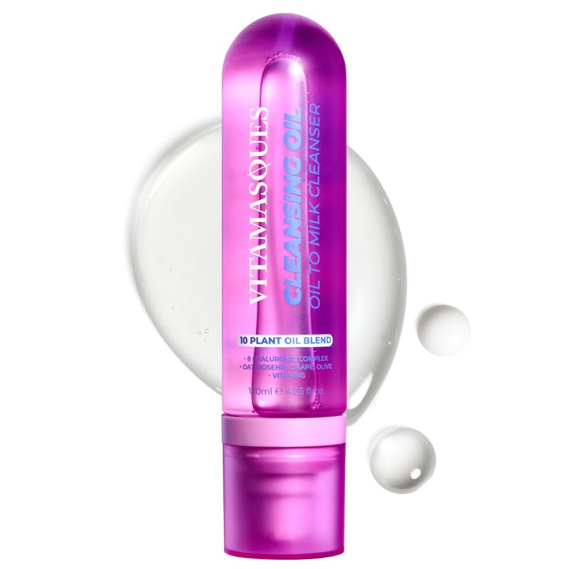 Vitamasques Oil to Milk Cleanser | Korean Face Wash & Makeup Remover - Deep Clean, Gentle Formula, 4.05 Fl Oz
