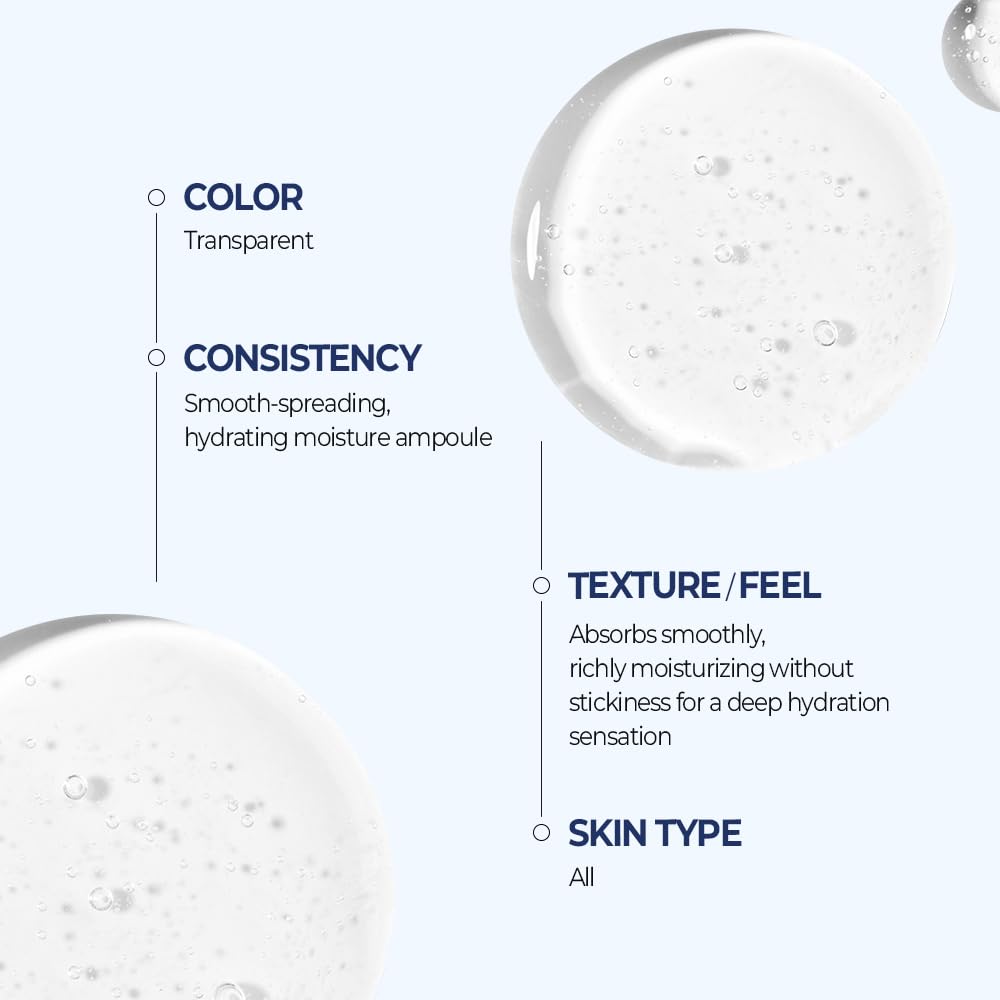 Klavuu BLUE PEARLSATION 8 Hydra Marine Ampoule - Enriched with Hyaluronic Acid for Dual-Layered Skin Hydration & Panthenol Nourishment - Ideal for Sensitive Skin Types – 1.69 floz