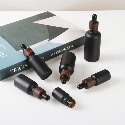 YORROR 10 Pack 10ml Thick Glass Dropper Bottle,Black Empty Refillable Travels Oils Dropper Bottle for Essential Oils,Aromatherapy,Perfume,Cosmetic, Laboratory