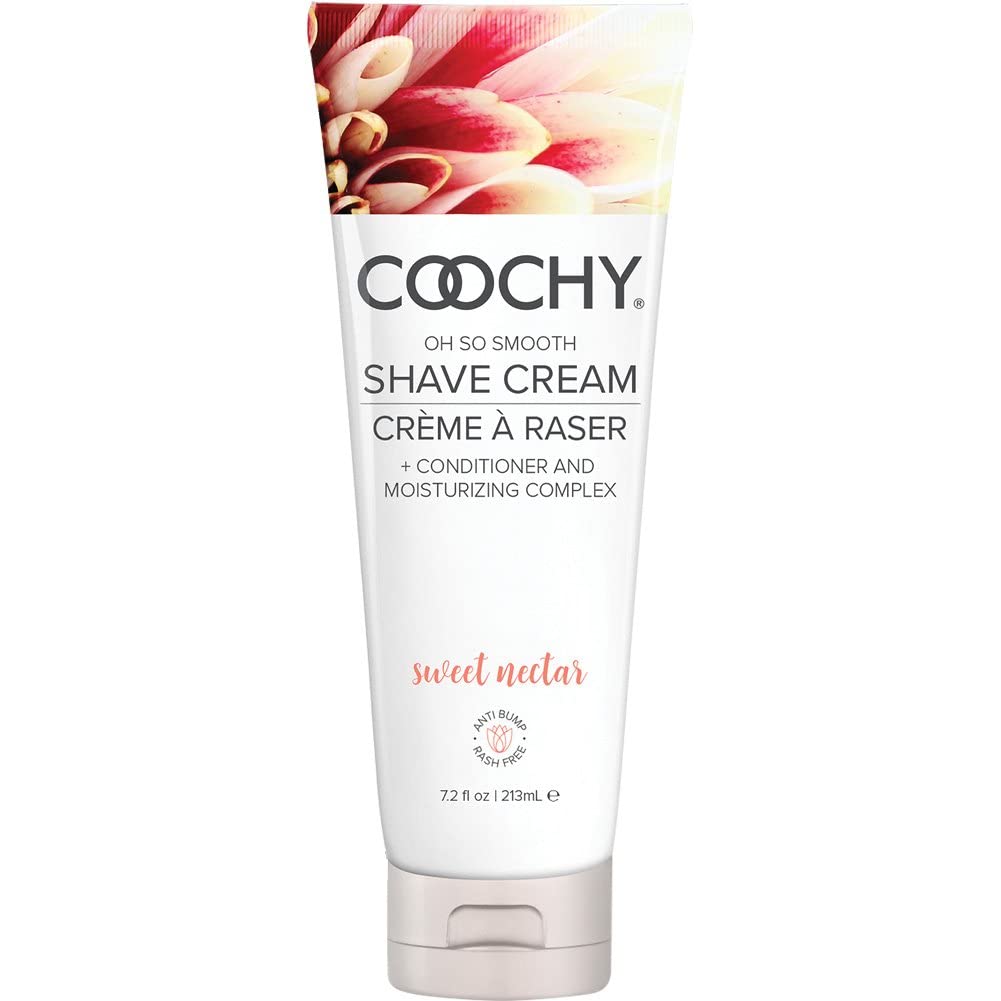 Coochy Shave Cream - Moisturizing Shave Lotion - Gentle Intimate Shaving Cream - For Bikini Area, Underarms, Legs & More - Rash-Free, Hydrating Formula - Sweet Nectar, 12.5 oz