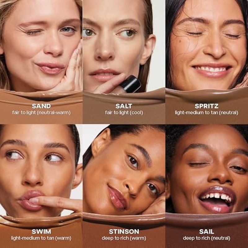 Saie Dew Bronze - Soft-Focus Liquid Bronzer + Liquid Contour - Enriched with Plant-Derived Glycerin to Effortlessly Blend + Deeply Nourish Skin - Travel Size Holiday Gifts - Sand (0.4 oz)