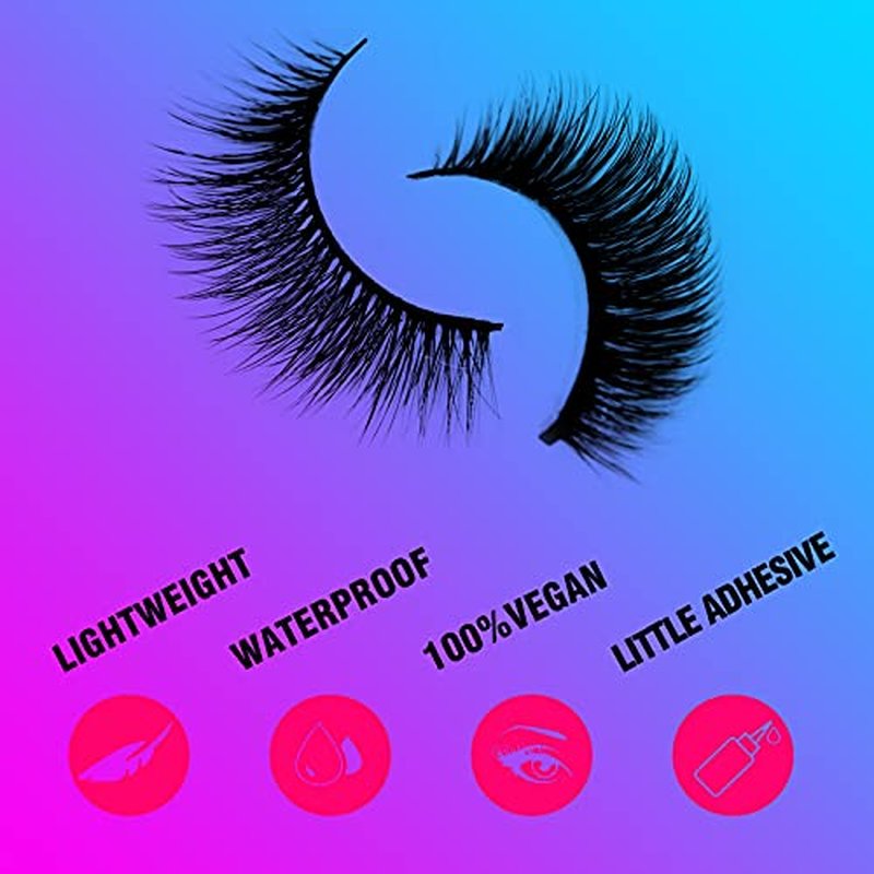 Bluesmurfs Cat Eye False Eyelashes Fox Eye Lashes False Eyelashes Natural Look Eyelashes Strip