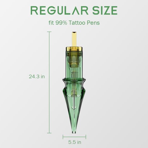 Tattoo Cartridge Needles,Solong Pro 50Pcs Disposable Tattoo Needles Liners 10#(9RL) Round Liner X-Taper Tattoo Needle Cartridge EN01S-50-1009RL-X