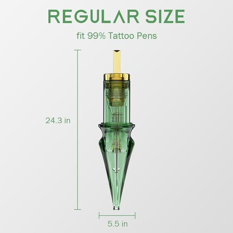 Tattoo Needles,Solong Pro 50Pcs Disposable Tattoo Cartridge Needles 12#(9RM) Round Magnum L-Taper Tattoo Needle Cartridge EN01S-50-1209RM-L