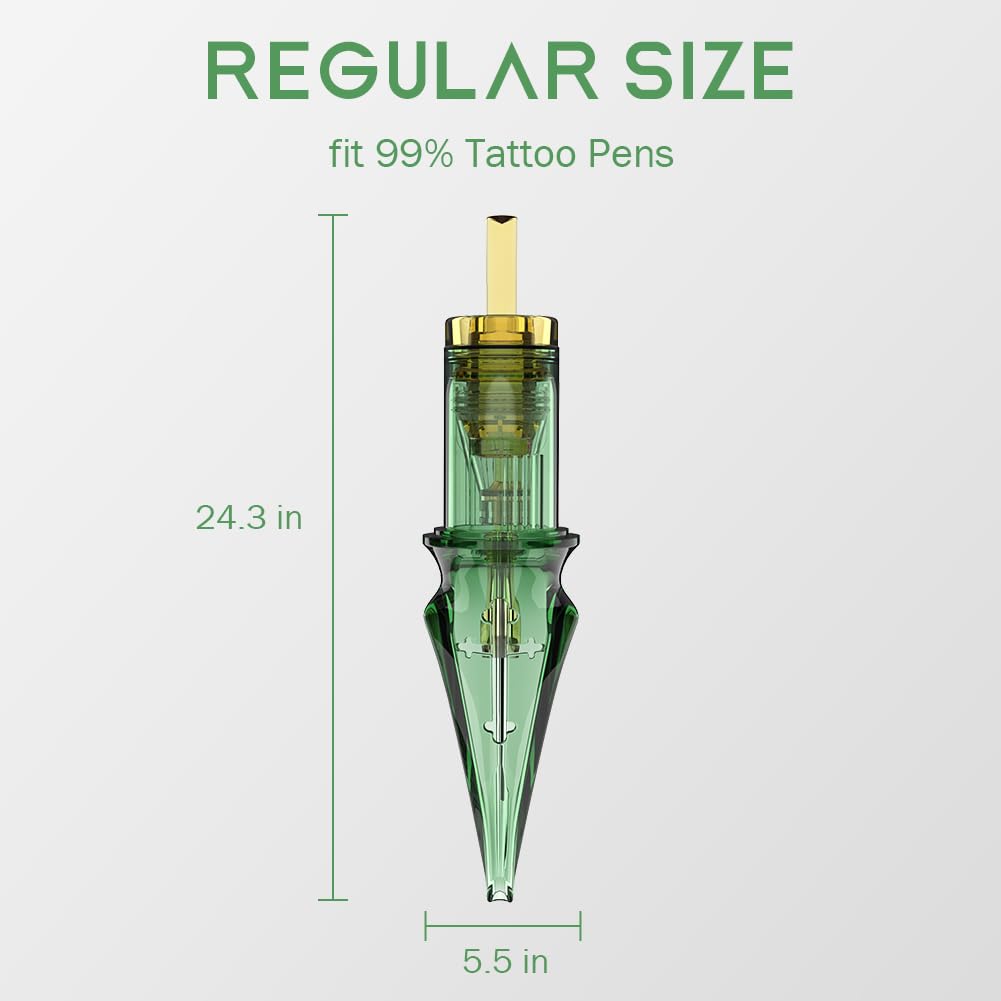 Tattoo Cartridge Needles,Solong Pro 50Pcs Disposable Tattoo Needles Liners 12#(11RL) Round Liner X-Taper Tattoo Needle Cartridge EN01S-50-1211RL-X