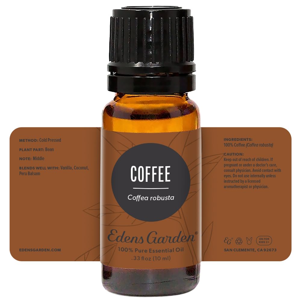 Edens Garden Coffee Essential Oil- 100% Pure Premium Grade, Undiluted, Natural, Therapeutic, Aromatherapy, The Best for Diffuser, Skin, Face, Hair 10 ml (.33 fl oz)