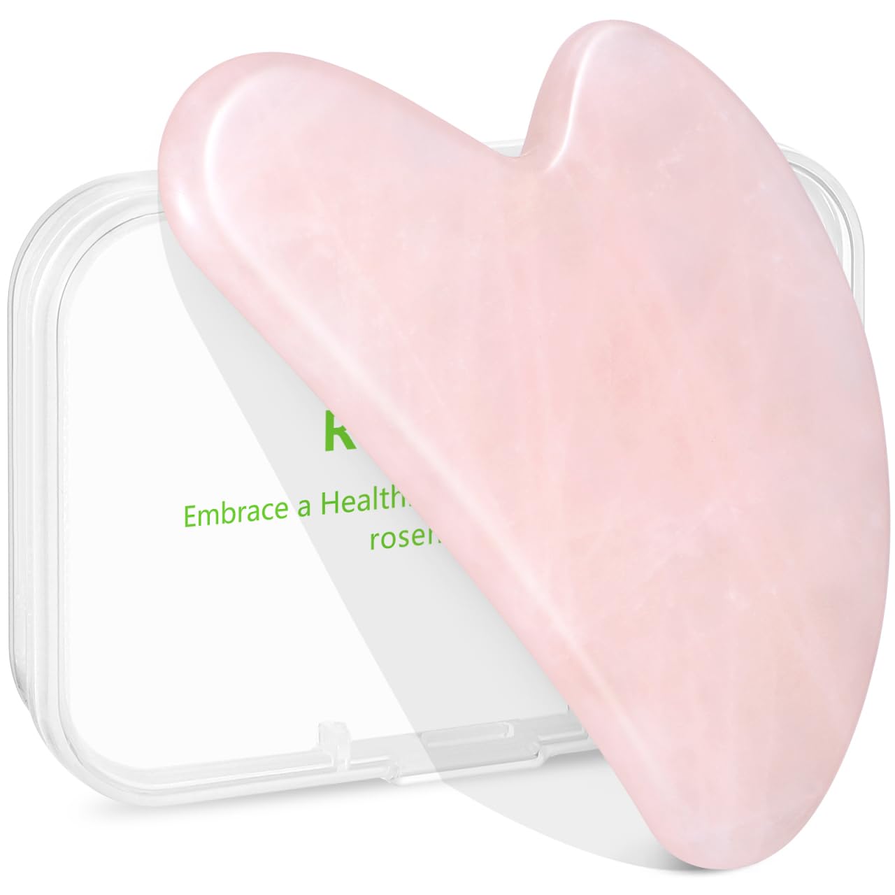 Gadpiparty Natural Jade Gua Sha Facial Massager Tool 3.14X1.96In Pink Scraping Plate for Face Eye Relaxation Skin Hydration Circulation Massage