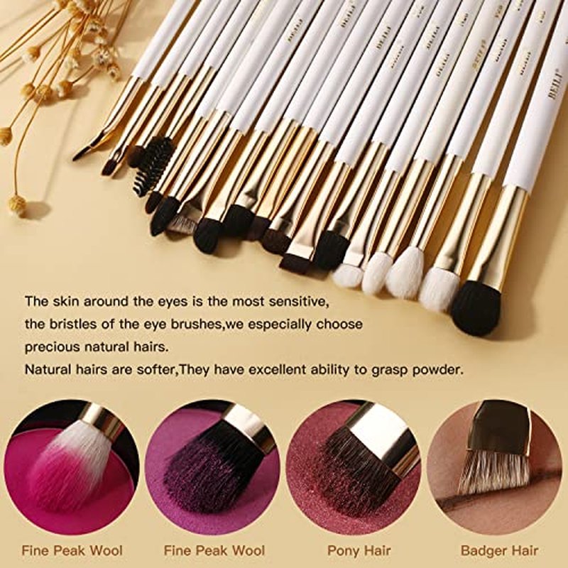 BEILI Makeup Brushes 12pcs Makeup Brushes Set with Holder Premium Synthetic Kabuki Foundation Brush Blending Blush Concealer Full Face Makeup Brushes Kit With Gift Box(Black)