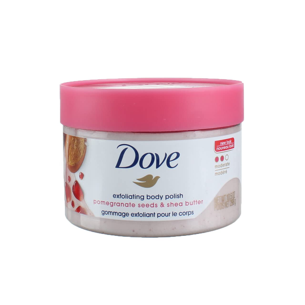 Dove Exfoliating Body Polish Scrub with Almond & Mango Butter - 10.5 oz (4 Count) for Dry Skin