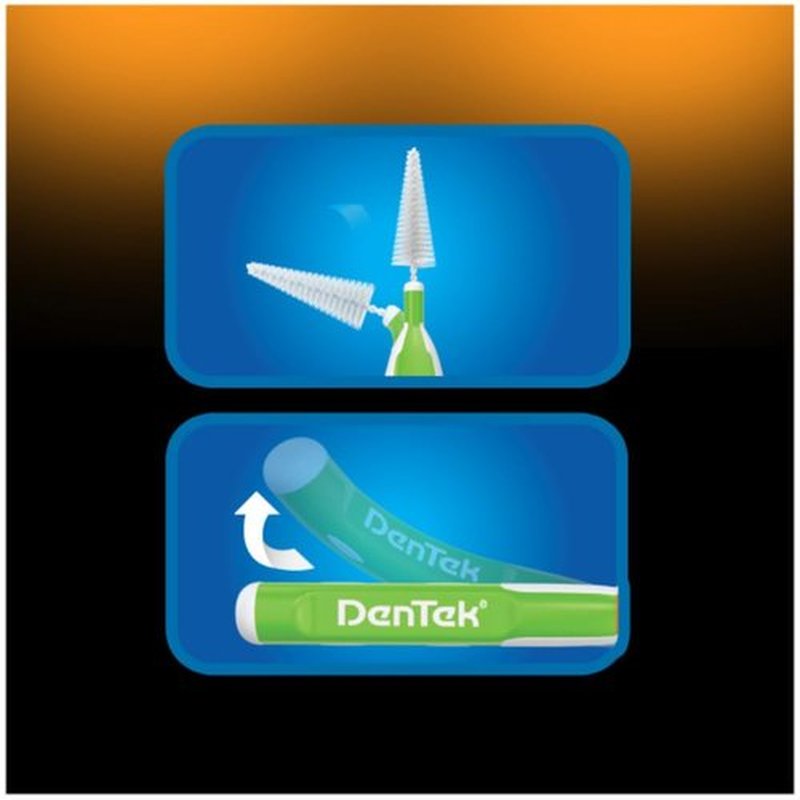 DenTek Easy Brush Fresh Mint Extra Tight Interdental Cleaners 16 Count (Pack of 12)