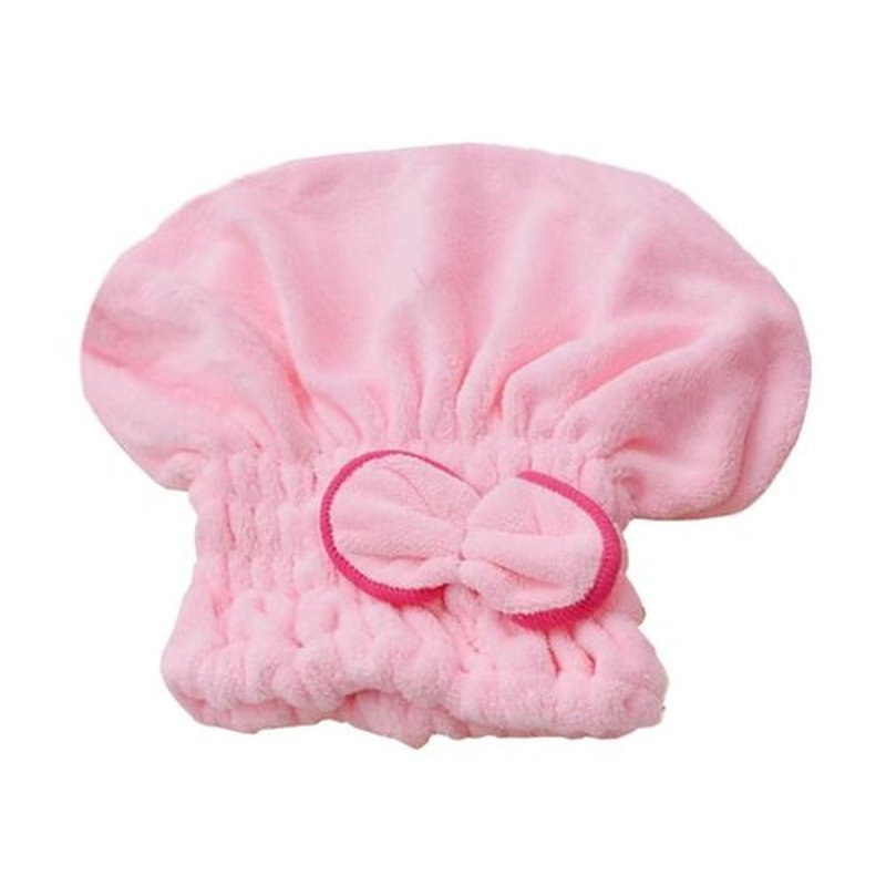 FOYTOKI Hair Drying Cap Womens Head Wraps Hair Ties for Towel for Hair Shower Cap Bath Towel Shower Cap for Quick Dryer Hat Women Elastic Shower Pink