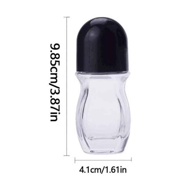 Generic 1PCS Glass Empty Roller Bottles with Plastic Roller Ball, Deodorant Roll On Bottles Containers Leak Proof Massage Roller Ball Bottles with Cap For Essential Oils Perfume Cosmetics(30ml)