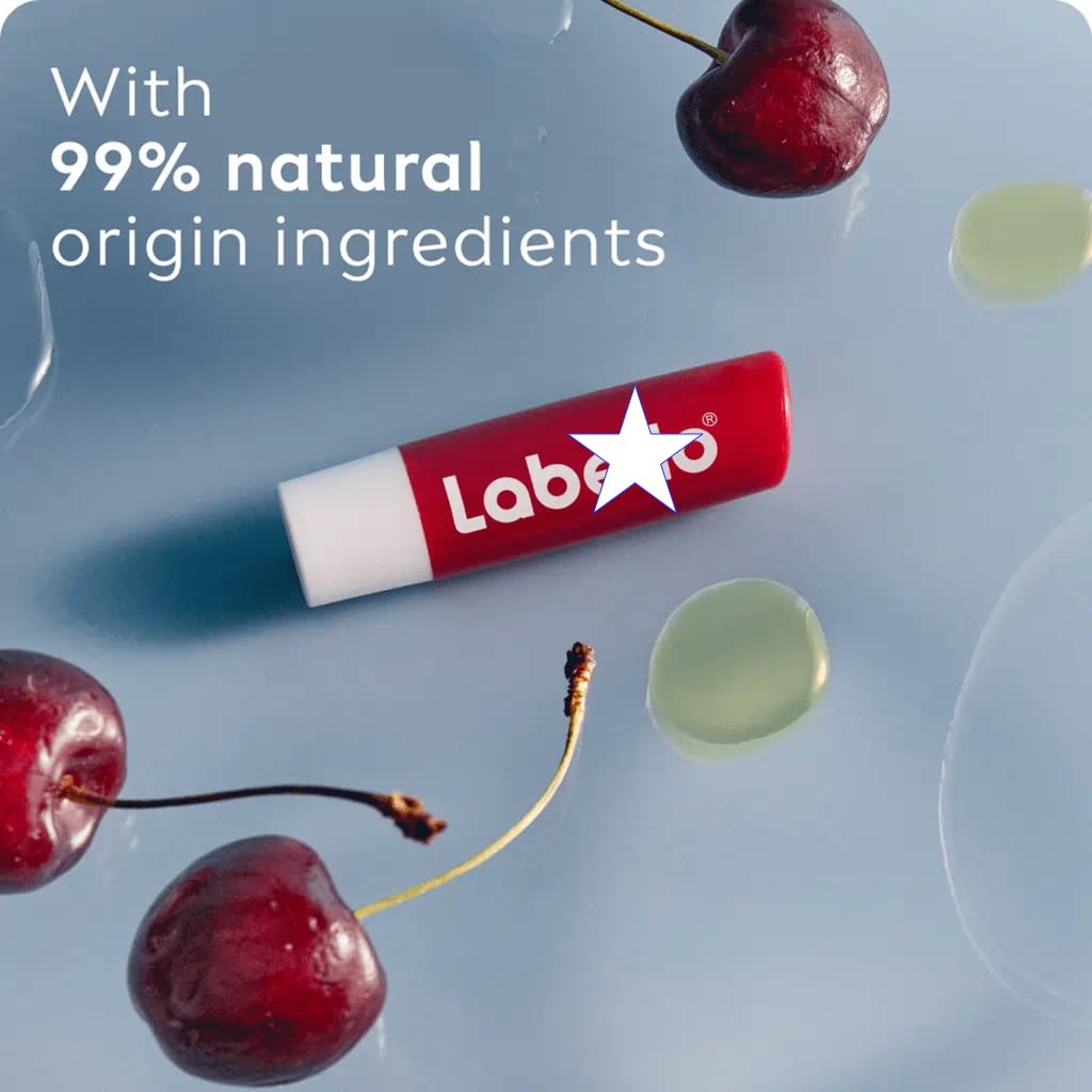 Cherry Shine Lip Balm 2 Pack – Moisturizing Lip Care with Natural Oils – Tinted Balm with Light Red Shine – Long-Lasting Hydration – Italian Quality – 2 x 4.8 g (0.17 oz each)