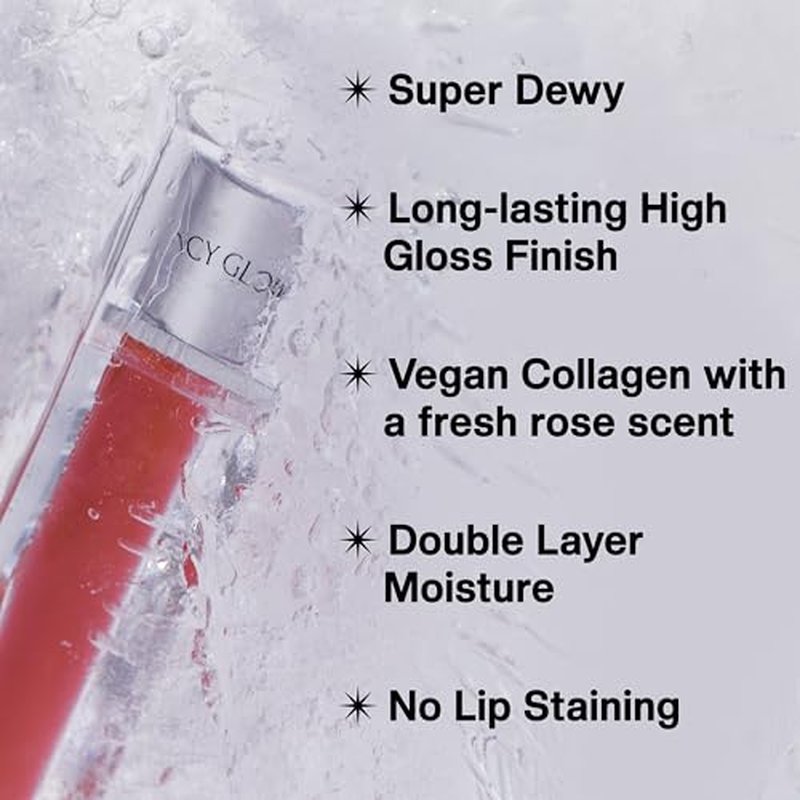 MUZIGAE MANSION Icy Glow Lip Tint – (Vegan Collagen), Long Lasting, (No-Stain), Hydrating Gloss, Matte Finish, (K-Beauty) Makeup, Red & Tinted Shades (01 PETAL)