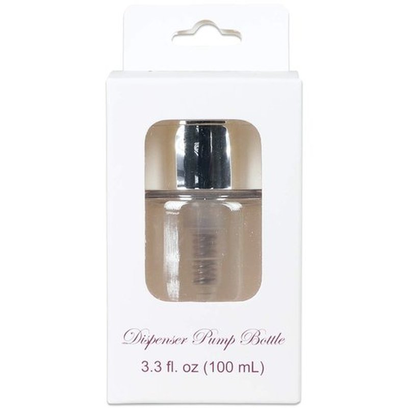 3oz Push Down Pump Dispenser Flip Top Cap Refillable Empty Bottle - Color: Silver - Lockable Travel Cosmetic Packaging Empty Bottle for Nail Polish Manicure