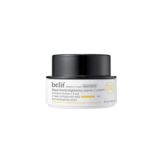 Belif Aqua Bomb Vitamin C Face Cream - Intense Hydration with Hyaluronic Acid & Vitamins | All Skin Types