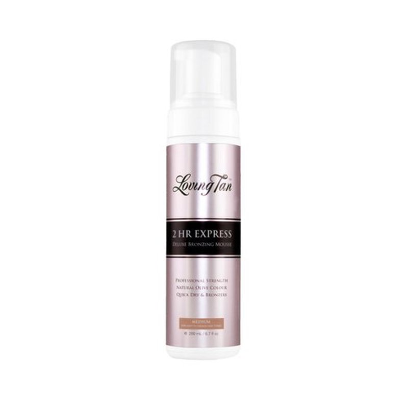 Loving Tan 2 HR Express Mousse, Medium - Streak-free, Natural Tan, Up to 5 Applications, Cruelty-Free, Dermatologist-Tested, 6.7 FL Oz