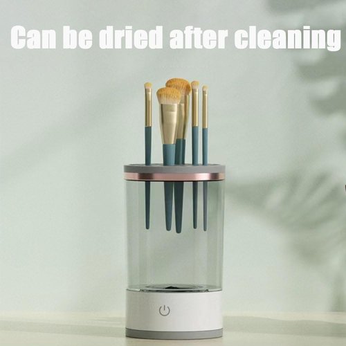Rinse Hero Brush Cleaner, 2025 New Rechargeable Cosmetic Brush Cleaner, Beauty Swirl Cosmetic Brush Cleaner for All Size Makeup Brush (Clear,Plug-in)