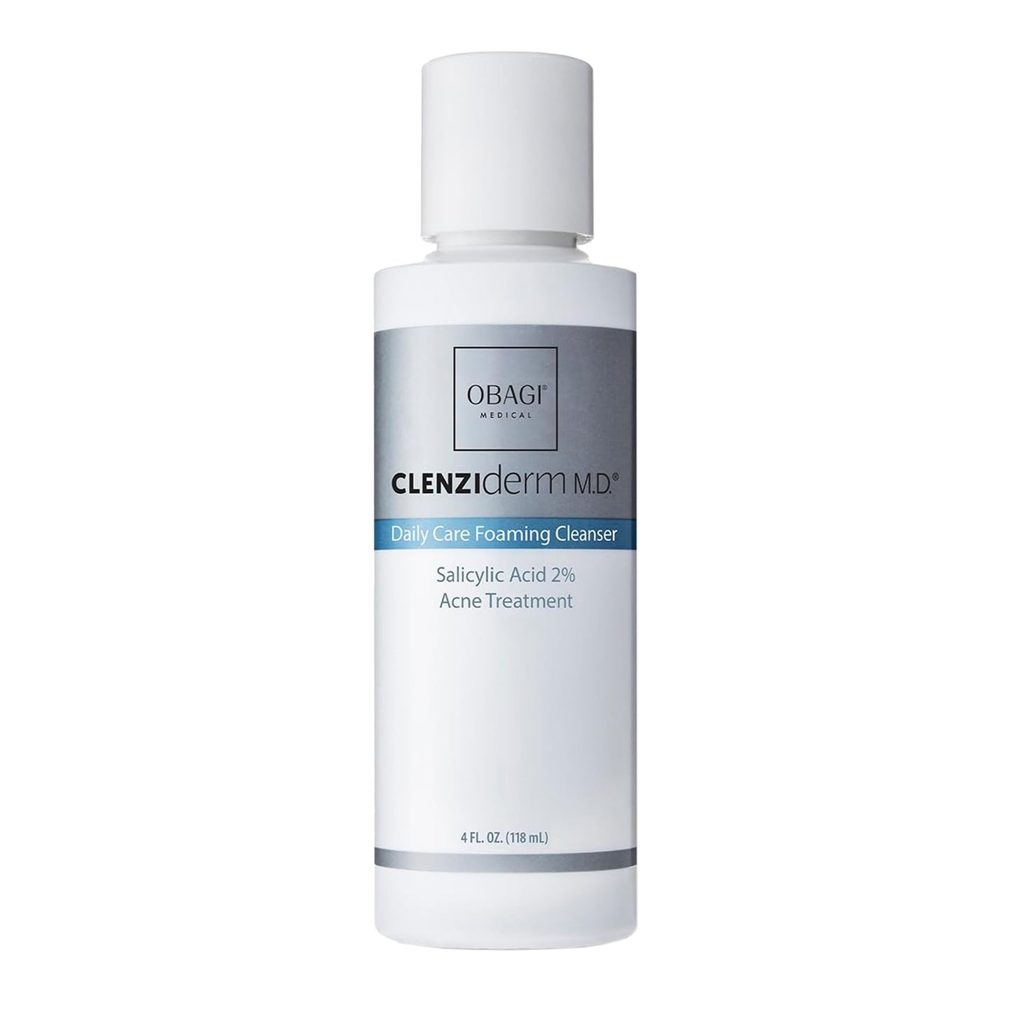 Obagi Medical CLENZIderm M.D. Daily Care Foaming Cleanser with 2% Salicylic Acid and Menthol, Face and Back Acne Treatment for Oily Skin